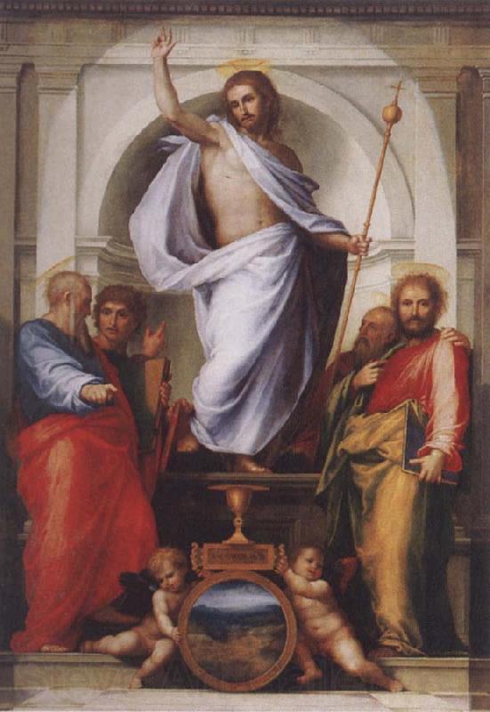 BARTOLOMEO, Fra Christ with the Four Evangelists Spain oil painting art